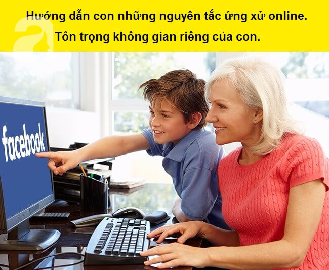 Hướng dẫn con những nguyên tắc ứng xử khi truy cập internet Hướng dẫn con những nguyên tắc ứng xử khi truy cập internet