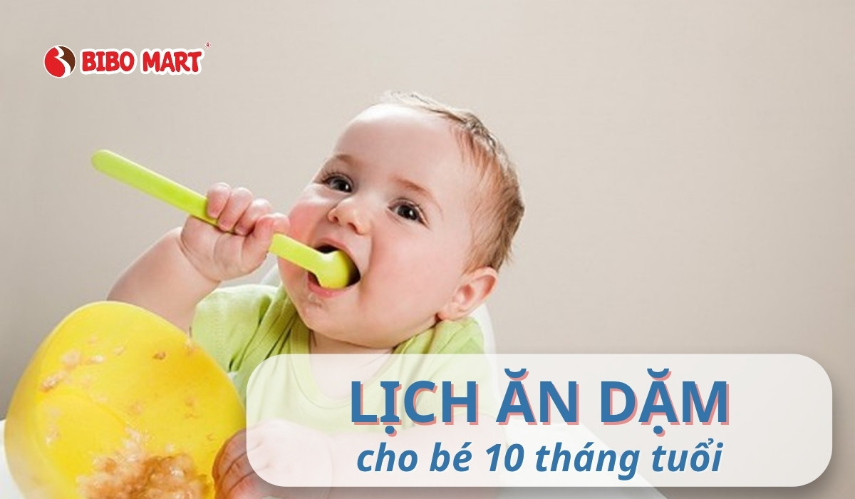 Lịch ăn dặm cho bé 10 tháng tuổi giúp bé ăn ngon, tăng cân đều
