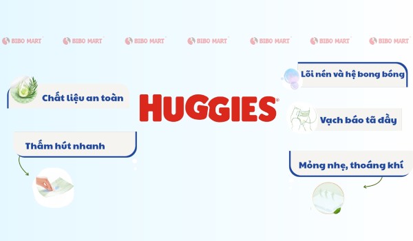 Ưu điểm của bỉm Huggies