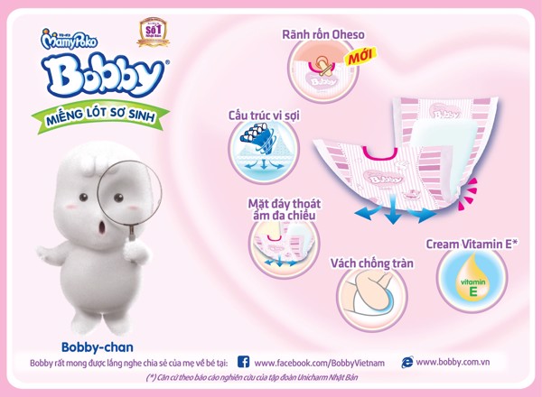 Bobby là dòng bỉm phổ biến tại Việt Nam với mức giá cạnh tranh