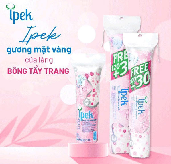 Bông tẩy trang Ipek cho da bé sạch - da mẹ xinh Bông tẩy trang Ipek cho da bé sạch - da mẹ xinh