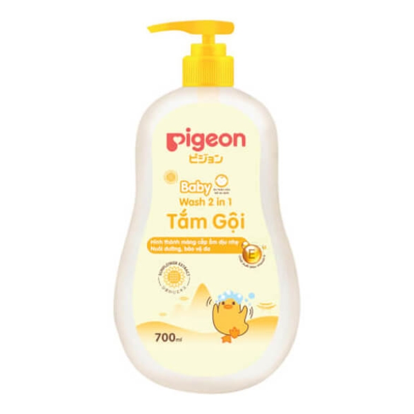 Sữa tắm bé sơ sinh Pigeon Baby Wash 2 in 1 an toàn cho làn da của bé