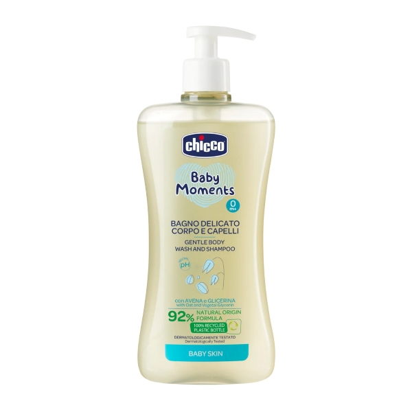 Sữa tắm cho trẻ sơ sinh Chicco Baby Moments chiết xuất yến mạch