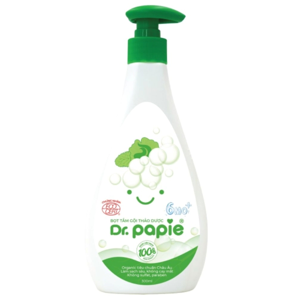 Sữa tắm trẻ sơ sinh Dr. Papie Nước tắm gội thảo dược
