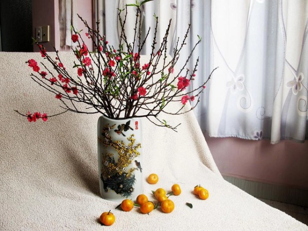 4 bước cắm cành đào tươi lâu chuẩn nhất