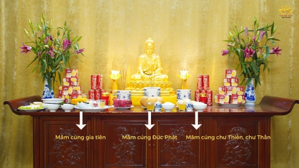 Bàn thờ cúng tất niên tại nhà