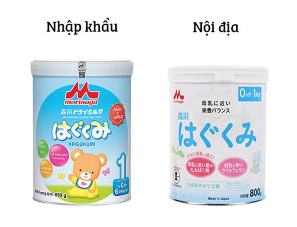 Cách phân biệt sữa morinaga nội địa và nhập khẩu