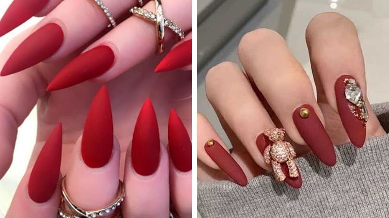 Mẫu nail gấm cho móng nhọn, cá tính sành điệu
