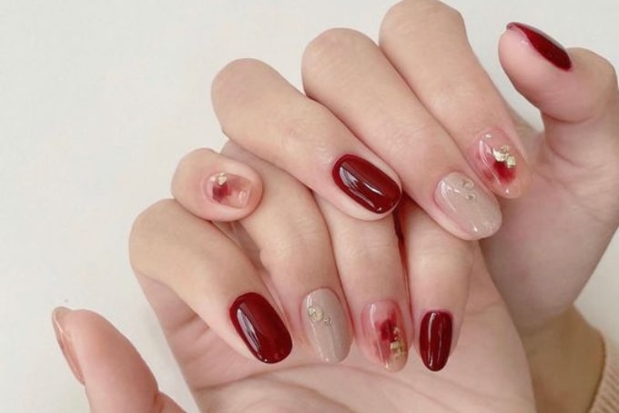 Mẫu nail form tròn ngắn, sành điệu, Hot trend