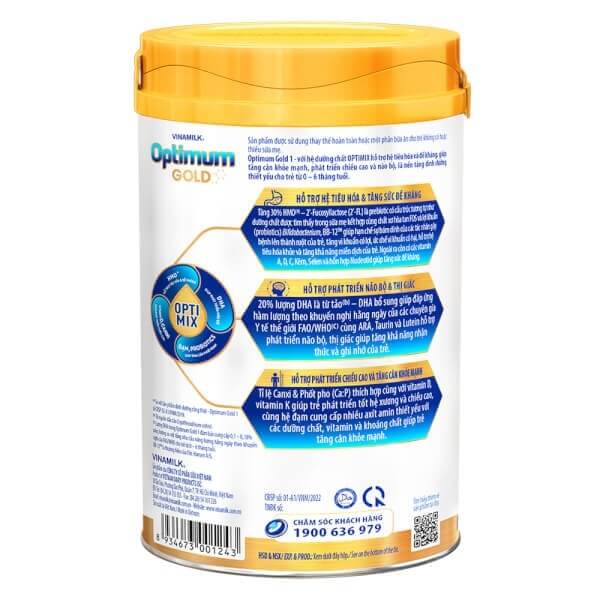 Thành phần dinh dưỡng trong sữa bột Optimum Gold 1