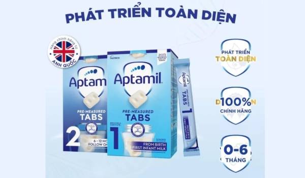 Hướng dẫn pha sữa Aptamil dạng thanh