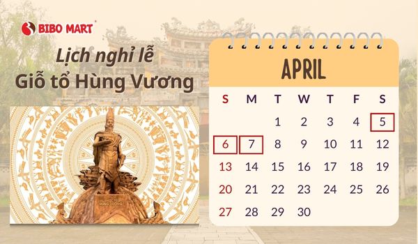 Lịch nghỉ lễ Giỗ tổ Hùng Vương