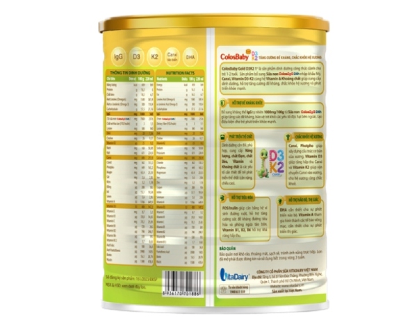 Thành phần sữa ColosBaby