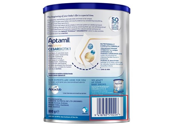 Cách kiểm tra sữa Aptamil Anh thật và giả qua mã vạch