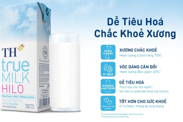 Sữa TH True Milk Hilo mang lại nhiều lợi ích cho sức khỏe