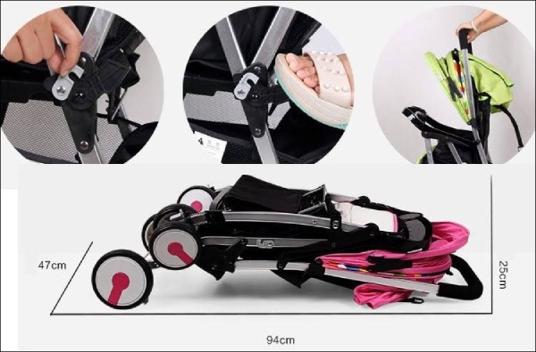 Các thao tác gấp gọn xe đẩy khi không sử dụng