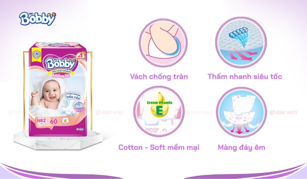 Đặc điểm miếng lót Bobby Newborn 2