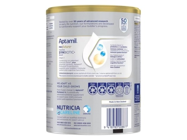 Aptamil Úc với hàm lượng vitamin và khoáng chất dồi dào