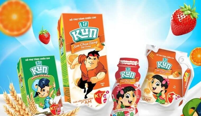 Các loại sữa Kun