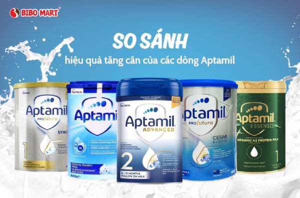 So sánh hiệu quả tăng cân của các dòng sữa Aptamil