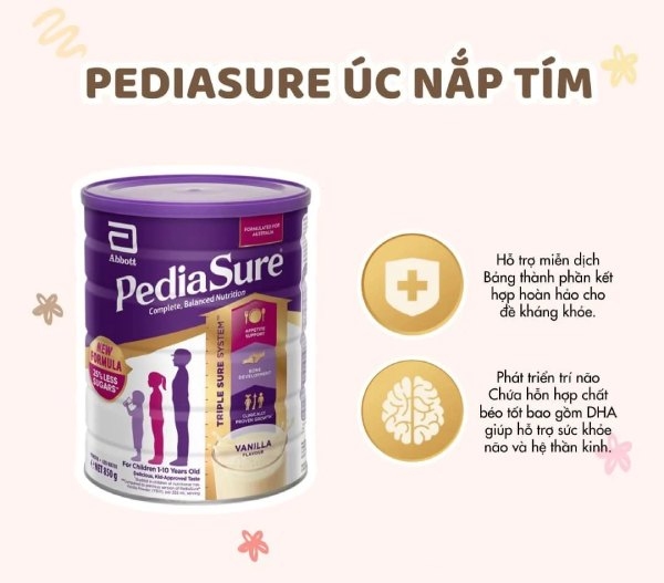 Công dụng của sữa Pedia sure Úc với trẻ nhỏ