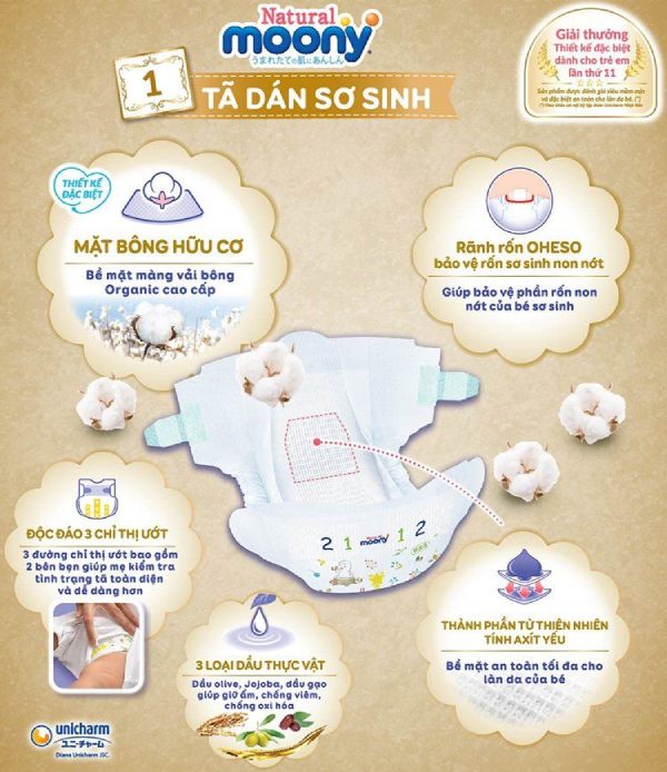 Đặc điểm nổi bật bỉm Moony cho bé