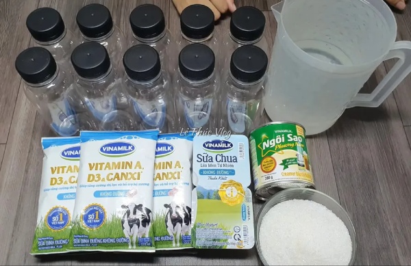 Nguyên liệu cần chuẩn bị làm sữa chua uống