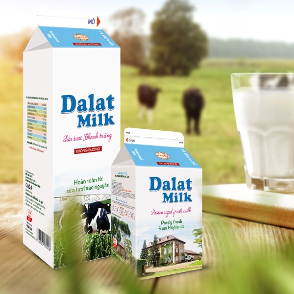 Sữa tươi Đà Lạt Milk có thành phần hoàn toàn từ sữa tươi cao nguyên