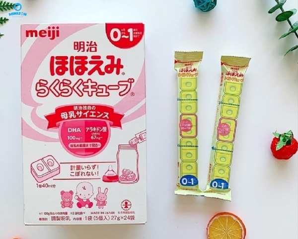Sữa thanh Meiji 0 1 cách pha chi tiết