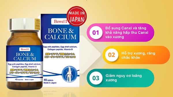 Viên uống tăng chiều cao Nhật Waki Bewel Bone & Calcium