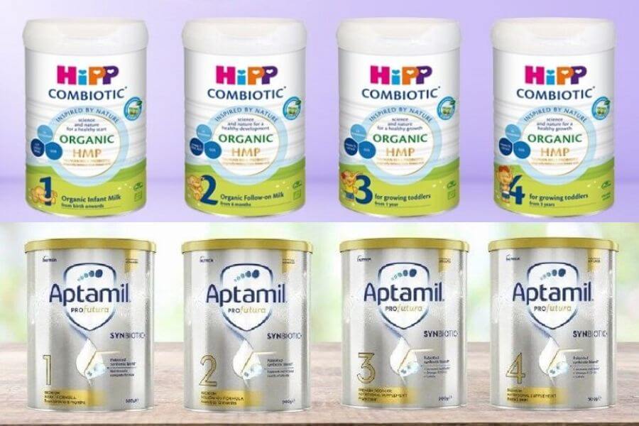 So sánh sữa Hipp và Aptamil có những sự khác nhau gì