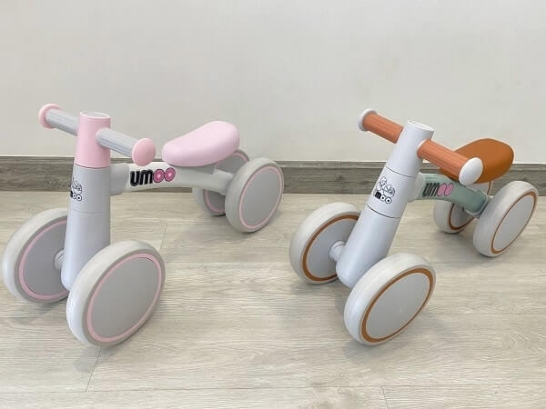 Xe chòi chân được cấu tạo từ ghi đông, khung xe, yên xe và bánh xe