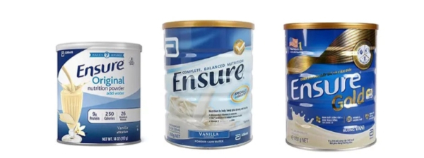 Ba loại sữa Ensure được nhiều người tiêu dùng sử dụng nhất hiện nay