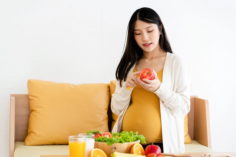 4. Ở tuần 38, mẹ nên duy trì một chế độ dinh dưỡng đầy đủ