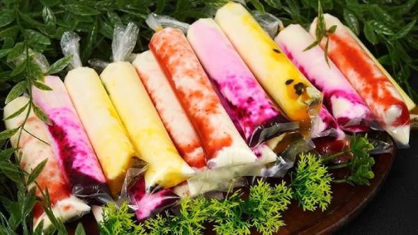 Sữa chua túi trái cây hương vị thơm ngon hấp dẫn