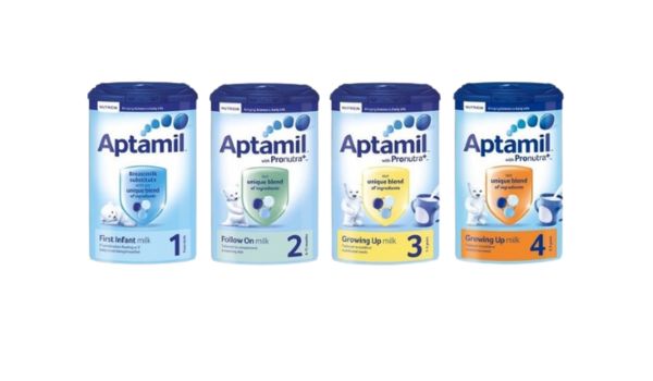 Bộ 4 sản phẩm sữa Aptamil Pronutra Anh