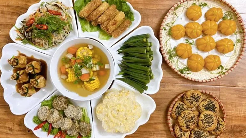 Mâm cúng cơm chay Tết Thanh Minh tại nhà