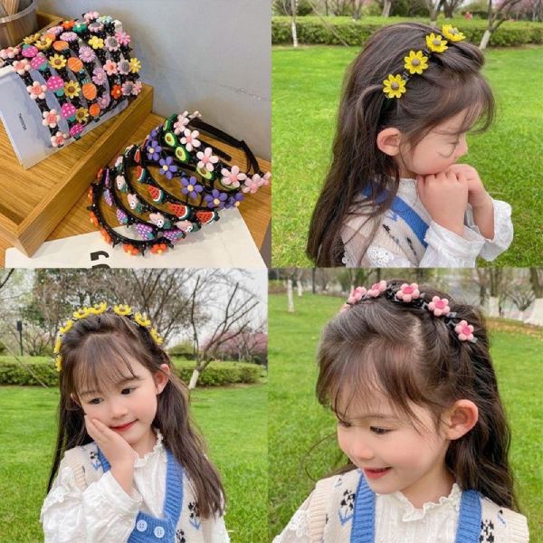 Bờm tóc hoa thêm nét dịu dàng và nữ tính cho bé gái