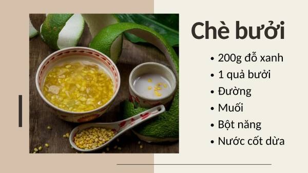 Nguyên liệu làm chè bưởi ngon tại nhà