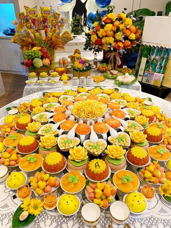 Cách bày trí tiệc thôi nôi cho bé