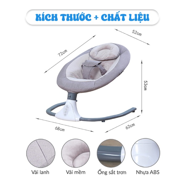 Chọn nôi có kích thước phù hợp với bé yêu