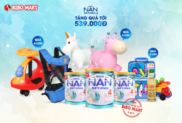Chương trình ưu đãi hấp dẫn từ thương hiệu sữa Nan tại Bibo Mart