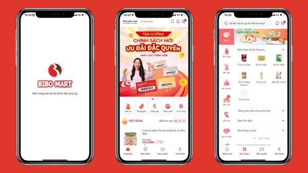 Giao diện cực bắt mắt, mua hàng chỉ với vài thao tác tại app Bibo Mart