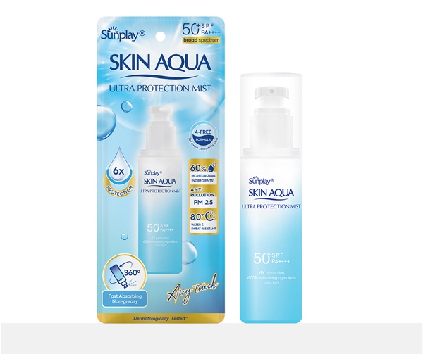 Xịt chống nắng Skin Aqua ngăn ngừa tình trạng cháy nắng