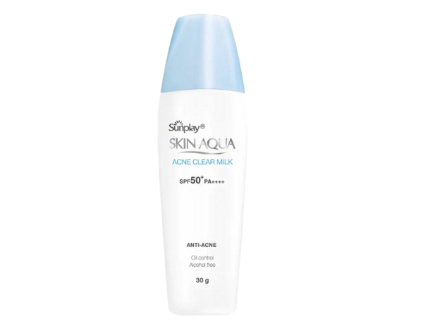 Kem chống nắng Skin Aqua xanh SPF50+ cho da dầu mụn
