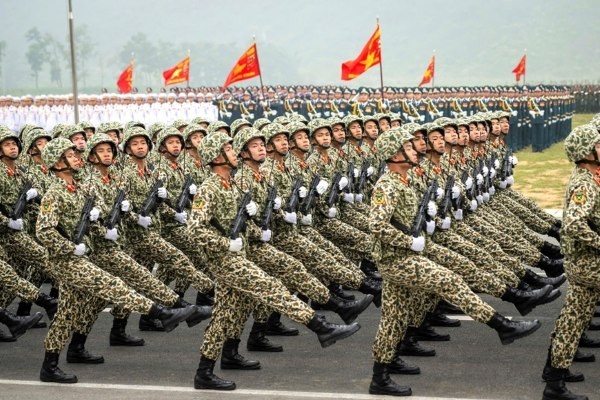 Lực lượng diễu binh, diễu hành sẵn sàng luyện tập cho buổi lễ kỷ niệm