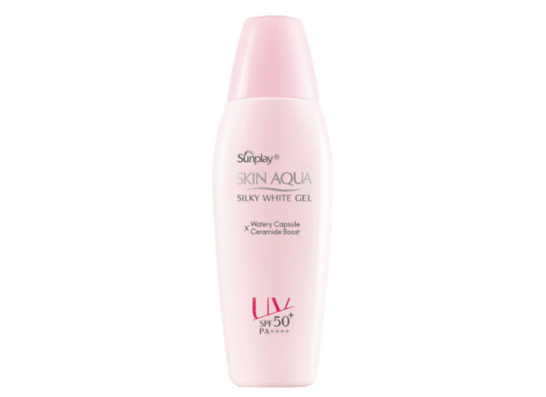 Kem chống nắng Sunplay Skin Aqua cho da khô Silky White Gel