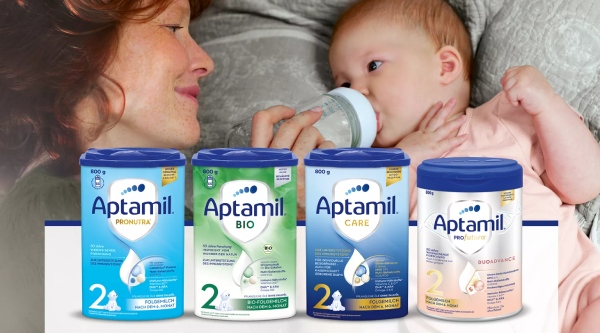 Các dòng sữa Aptamil của Đức