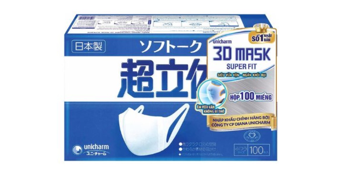 Khẩu trang 3D Nhật Unicharm ôm sát