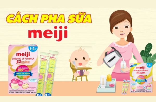Pha sữa Meiji Nhật Bản đúng chuẩn như mẹ Nhật